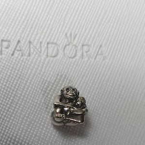 Pandora Vintage Stirling Silver Chipanzee With Baby Charm.
